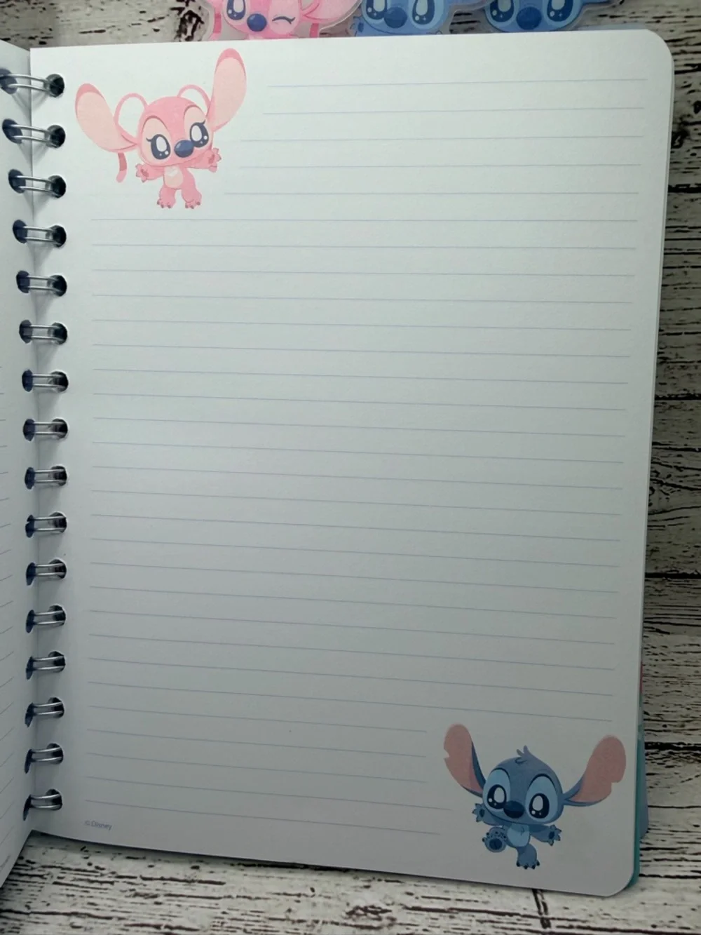 Disney Lilo & Stitch Aloha! Pink & Blue Stitch Themed Spiral Notebook